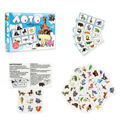 Настільна гра Strateg Лото.Тварини українською мовою (30579) Настільна гра Strateg Лото.Тварини українською мовою (30579)