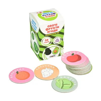 Настільна гра Strateg Овочі, фрукти, ягоди розвиваюча українською мовою (30772) Настільна гра Strateg Овочі, фрукти, ягоди розвиваюча українською мовою (30772)