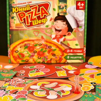 Настільна гра Юний Pizza Шеф Strateg українською мовою (30781)