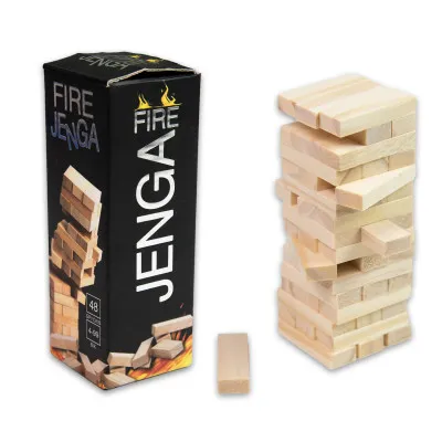 Настільна гра Strateg Дженга "Fire Jenga" 48 брусків (30848) Настільна гра Strateg Дженга "Fire Jenga" 48 брусків (30848)