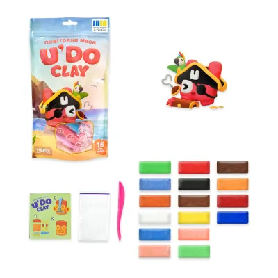 Набір для творчості "U'DO Clay 16 шт."  Strateg (30879)