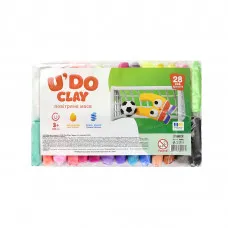 Набор для творчества "U'DO Clay 28 шт." брикет 10 г Strateg (30892)