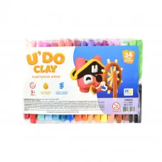 Набор для творчества "U'DO Clay 34 шт." брикет 10 г Strateg (30893)