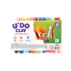 Набор для творчества "U'DO Clay 32 шт." брикет 6 г Strateg (30898)