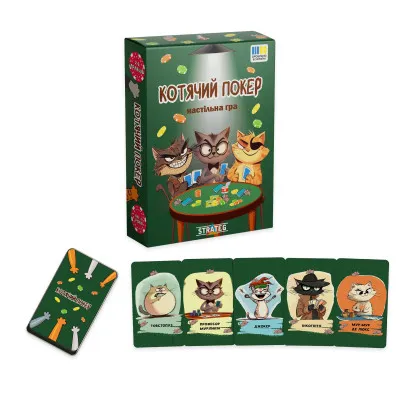 Настільна гра Strateg Котячий покер (30940) Настільна гра Strateg Котячий покер (30940)