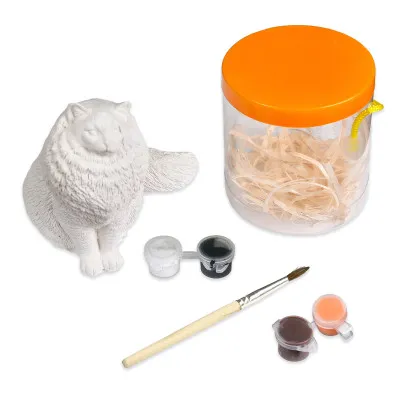 Набір для творчості Strateg Гіпсова розмальовка. Котик (30943)