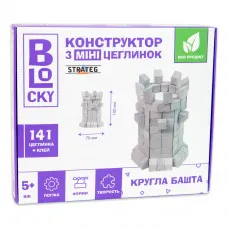 Строительный набор для творчества из мини-кирпичиков BLOCKY Круглая башня Strateg (31024)