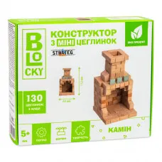 Строительный набор для творчества из мини-кирпичиков BLOCKY Камин Strateg (31025)