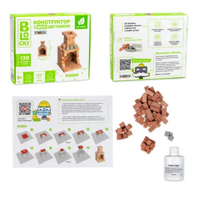 Будівельний набір для творчості з міні-цеглинок BLOCKY Камін Strateg (31025) Будівельний набір для творчості з міні-цеглинок BLOCKY Камін Strateg (31025)