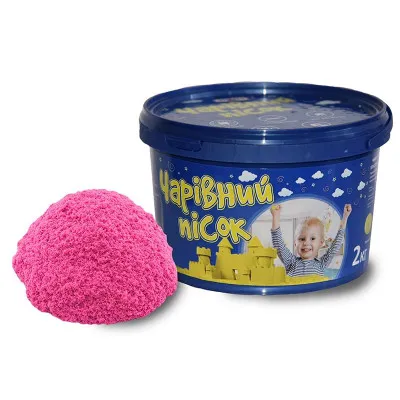 Кінетичний пісок Strateg "Чарівний пісок" (рожевого кольору з ароматом полуниці) (2 кг) (317-7)