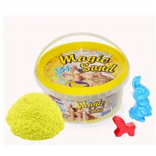 Кінетичний пісок Strateg "Magic sand" (жовтого кольору з ароматом банана) (350 г) (370-12)