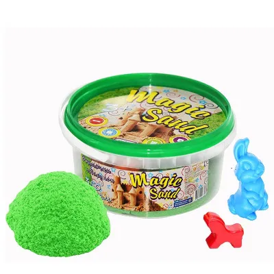 Кінетичний пісок Strateg "Magic sand" (зеленого кольору) (350 г) (370-5)