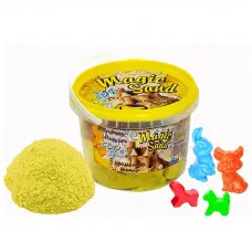 Кінетичний пісок Strateg "Magic sand" (жовтого кольору з ароматом банана) (500 г) (371-12)