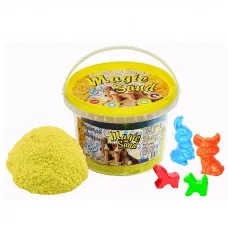 Кінетичний пісок Strateg "Magic sand" (жовтого кольору) (500 г) (371-6)