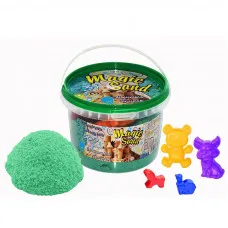 Кінетичний пісок Strateg "Magic sand" (світиться у темряві/м'ятного кольору) (500 г) (371-9)