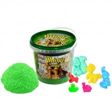 Кінетичний пісок Strateg "Magic sand" (зеленого кольору) (1 кг) (372-5)