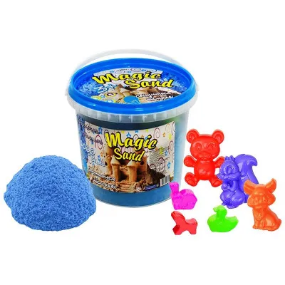 Кінетичний пісок Strateg "Magic sand" (світиться у темряві/м'ятного кольору) (1кг) (372-9)