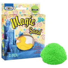 Кинетический песок Strateg "Magic sand" (зеленого цвета) (150 гр) (39305)