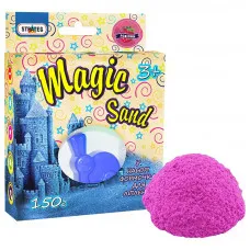Кінетичний пісок Strateg "Magic sand" (рожевого кольору з ароматом полуниці) (150 г) (39311)