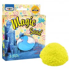 Кінетичний пісок Strateg "Magic sand" (жовтого кольору з ароматом банана) (150 г) (39312)
