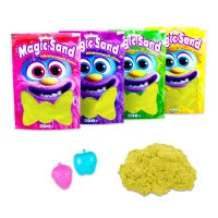 Кинетический песок Strateg Magic sand в пакете 39401-5 желтый, 0,200 кг