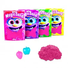 Кінетичний пісок Strateg Magic sand в пакеті 39401-8 рожевий, 0,200 кг