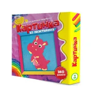 Набір для дитячої творчості Strateg "Картинка з пластиліну Бегемот" (рус) (4005)