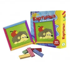 Набор для детского творчества Strateg "Картинка из пластилина Ёжик" (рус) (4009)