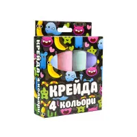 Крейда Велика кругла - 4 штуки Strateg різнокольорова (50115)