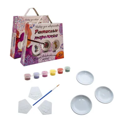 Набір для дитячої творчості Strateg "Розписні тарілочки" (рус) (5016)