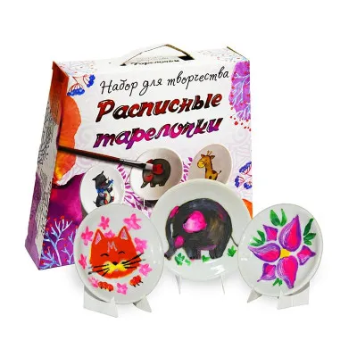 Набір для дитячої творчості Strateg "Розписні тарілочки" (рус) (5016)