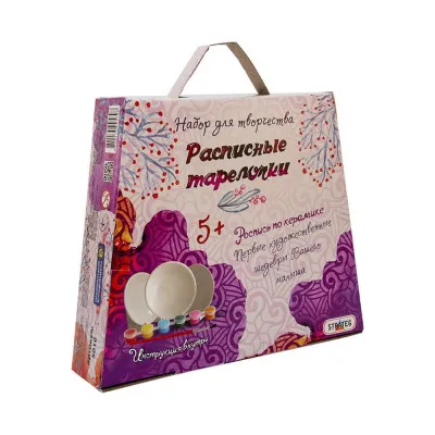 Набір для дитячої творчості Strateg "Розписні тарілочки" (рус) (5016)