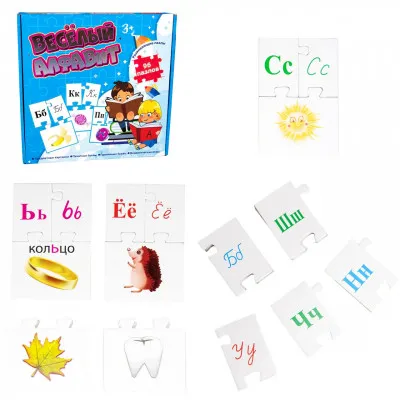 Пазлы Strateg "Весёлая Азбука" (рус) (518) Пазлы Strateg "Весёлая Азбука" (рус) (518)