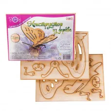 Дитячі конструктори Strateg "3D дерев'яний конструктор: бабочка" (605)