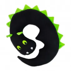 Мягкая подушка Дракон Мякуша черно-зеленый Strateg (60610)