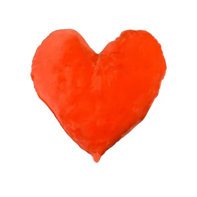 Подушка плюшева Серце "Поцілунки" розмір 44*40 см червона (60762)