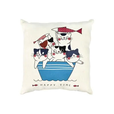 Подушка мікровелюр Strateg Вусаті рибалки 35*35 см (61010)