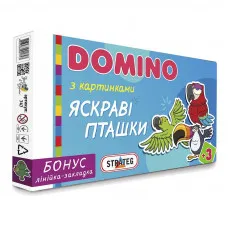 Настольная игра Strateg "Домино: яскраві пташки" (укр) (675)