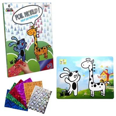 Набір для дитячої творчості Strateg "Картинка з фольги Foil World Друзі" (рус) (700-10) Набір для дитячої творчості Strateg "Картинка з фольги Foil World Друзі" (рус) (700-10)