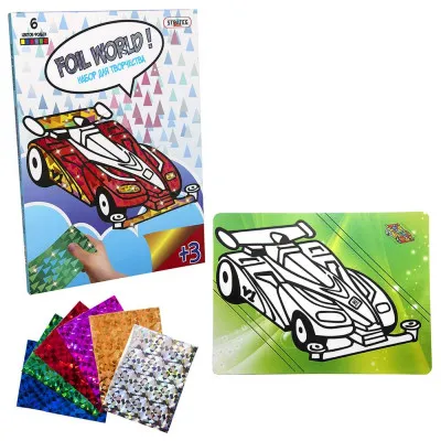 Набір для дитячої творчості Strateg "Картинка з фольги Foil World Формула 1" (рус) (700-5) Набір для дитячої творчості Strateg "Картинка з фольги Foil World Формула 1" (рус) (700-5)