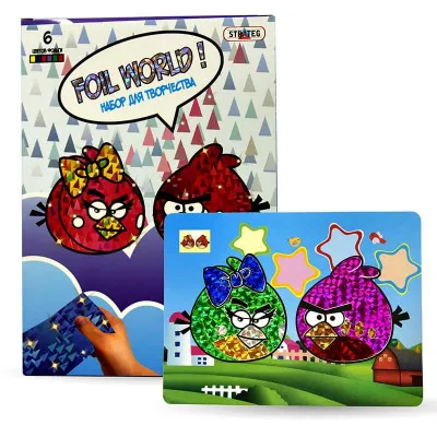 Набір для дитячої творчості Strateg "Зображення з фольги Foil World Злі пташки" (рус) (700-3) Набір для дитячої творчості Strateg "Зображення з фольги Foil World Злі пташки" (рус) (700-3)