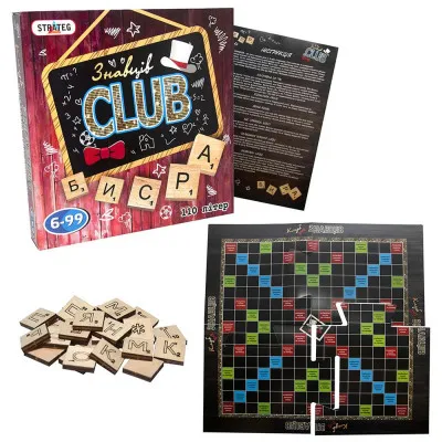 Настільна гра Strateg "Знавців CLUB" (укр) (702) Настільна гра Strateg "Знавців CLUB" (укр) (702)