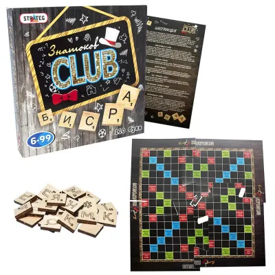 Настільна гра Strateg "Знавці CLUB" (рус) (703) Настільна гра Strateg "Знавці CLUB" (рус) (703)