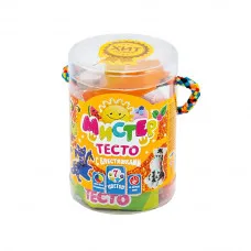 Набор теста для лепки Strateg "Мистер тесто" (в блистере/с блестками/7 цветов) (71106)