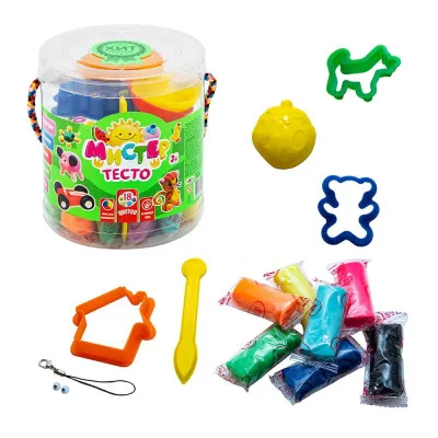 Набір тесту для ліплення Strateg "Містер тісто" (у блістері/18 кольорів) (71108) Набір тесту для ліплення Strateg "Містер тісто" (у блістері/18 кольорів) (71108)