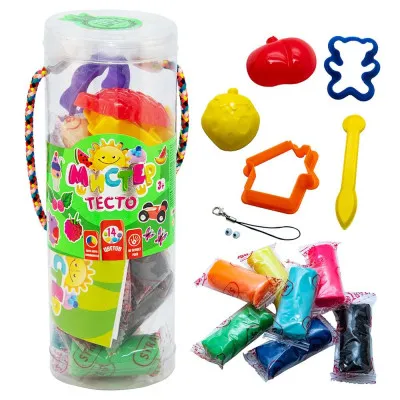 Набор теста для лепки Strateg "Мистер тесто" (в блистере/14 цветов) (71111)