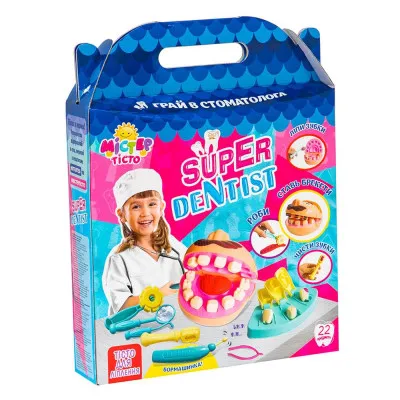 Набір для дитячої творчості Strateg "Містер тісто: Super Dentist" (28 елем) (71407) Набір для дитячої творчості Strateg "Містер тісто: Super Dentist" (28 елем) (71407)