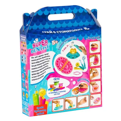 Набір для дитячої творчості Strateg "Містер тісто: Super Dentist" (28 елем) (71407) Набір для дитячої творчості Strateg "Містер тісто: Super Dentist" (28 елем) (71407)