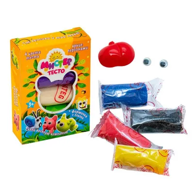 Набори для ліплення Strateg "Містер тісто 4 кольори" рус. (71703) Набори для ліплення Strateg "Містер тісто 4 кольори" рус. (71703)