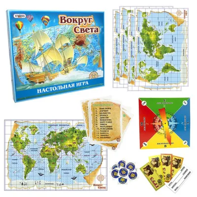 Настольная игра Strateg "Вокруг света" (рус) (723) Настольная игра Strateg "Вокруг света" (рус) (723)